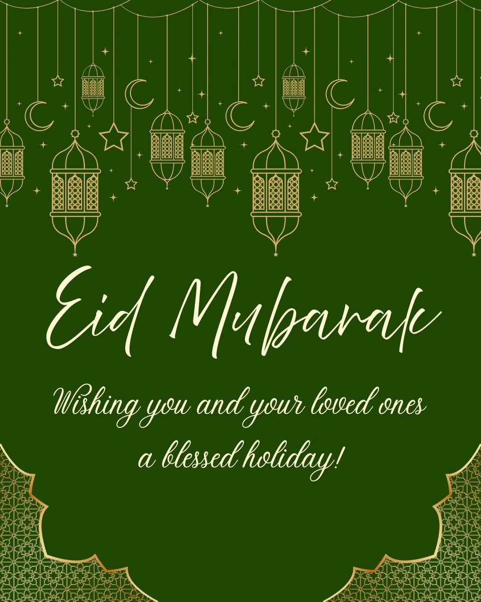 Eid Mubarak to all who celebrate! 🌙