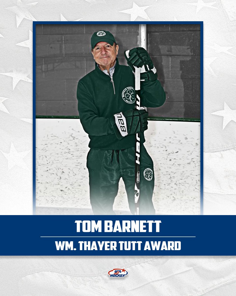 Tom Barnett’s passion for hockey built something special in Buffalo.

As founder of the Shamrocks, he’s inspired generations through a culture of joy, respect and inclusion—earning him USA Hockey’s 2025 Wm. Thayer Tutt Award!

Annual Award Story: bit.ly/4jGSaXU