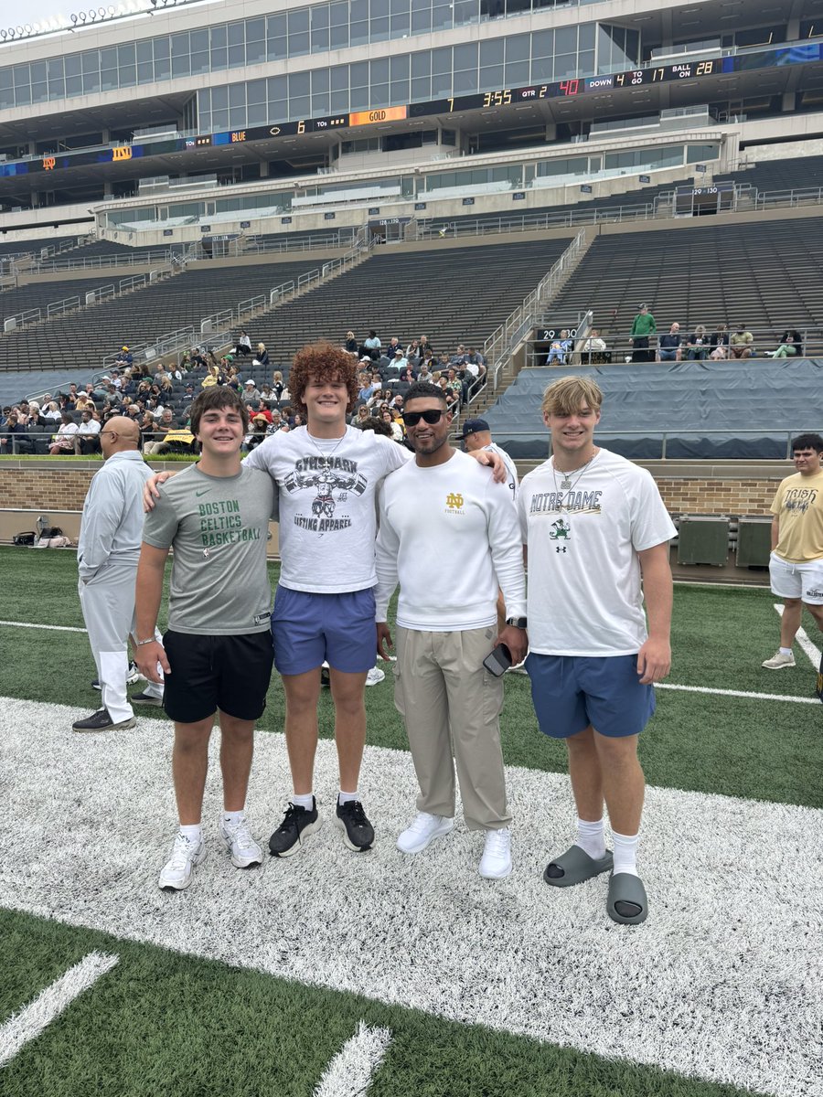 LukeToland2028 (@luketoland2028) on Twitter photo Unbelievable experience to camp <a href="/NDFootball/">Notre Dame Football</a> Irish Invasion! It was an honor to be on campus & sling the ball for <a href="/GinoGuidugli/">Coach Gino Guidugli</a> Motivated. ☘️ <a href="/Marcus_Freeman1/">Marcus Freeman</a> <a href="/Bolles_Football/">Bolles Football</a> <a href="/MarcEdwards44/">Marc Edwards</a> <a href="/Asherghioto34/">Asher Ghioto</a> <a href="/Edwards17Xander/">Xander Edwards</a> <a href="/DeshawnBrownInc/">Deshawn Brown</a> <a href="/Evan_Orth14/">Evan Orth</a> <a href="/Riley_Skinner/">Riley Skinner</a> Unbelievable experience to camp <a href="/NDFootball/">Notre Dame Football</a> Irish Invasion! It was an honor to be on campus & sling the ball for <a href="/GinoGuidugli/">Coach Gino Guidugli</a> Motivated. ☘️ <a href="/Marcus_Freeman1/">Marcus Freeman</a> <a href="/Bolles_Football/">Bolles Football</a> <a href="/MarcEdwards44/">Marc Edwards</a> <a href="/Asherghioto34/">Asher Ghioto</a> <a href="/Edwards17Xander/">Xander Edwards</a> <a href="/DeshawnBrownInc/">Deshawn Brown</a> <a href="/Evan_Orth14/">Evan Orth</a> <a href="/Riley_Skinner/">Riley Skinner</a>