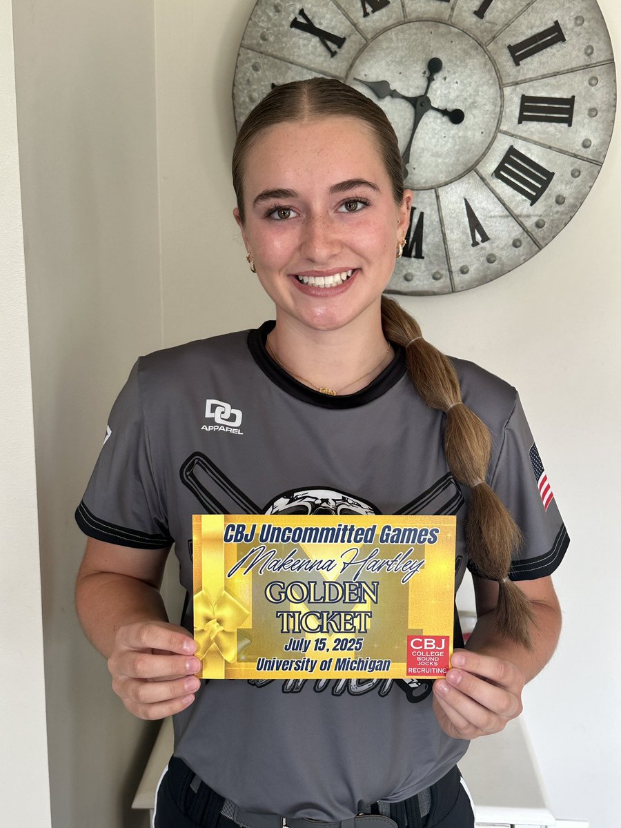 Makenna Hartley (@makennahartley1) on Twitter photo So excited and grateful to have been chosen to compete in the 2025 CBJ D1 Uncommitted Games <a href="/umichsoftball/">Michigan Softball</a> Looking forward to July 15! <a href="/CollegeBDJocks/">College Bound Jocks</a> <a href="/outlawspope16U/">Ohio Outlaws Premier 16U Pope</a> So excited and grateful to have been chosen to compete in the 2025 CBJ D1 Uncommitted Games <a href="/umichsoftball/">Michigan Softball</a> Looking forward to July 15! <a href="/CollegeBDJocks/">College Bound Jocks</a> <a href="/outlawspope16U/">Ohio Outlaws Premier 16U Pope</a>