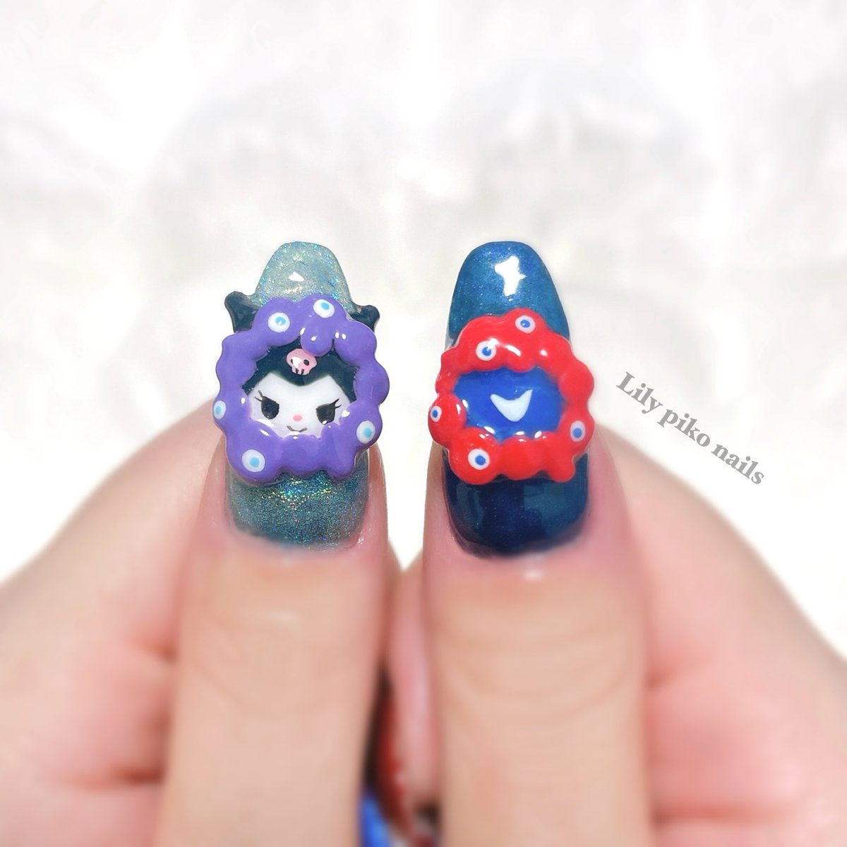 ミャクミャクとクロミちゃんミャクミャク ネイルで万博行ってきました