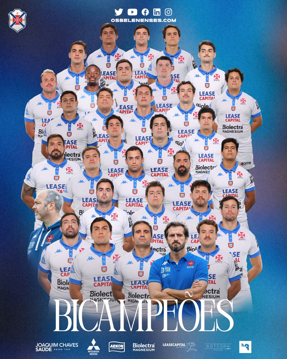 🏆 𝐁𝐈𝐂𝐀𝐌𝐏𝐄𝐎̃𝐄𝐒

O #Belenenses venceu o Direito por 47-3 e o título nacional fica no Restelo. Parabéns, Bicampeões! 💙🏉😍
#tweetpastel