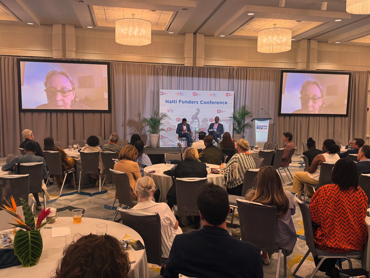 #HaitiFundersConference 
<a href="/FOKAL_Ayiti/">FOKAL</a>  Executive Director #LorraineMangonès and board member of #AyitiDemen participated online at the #HaitiFundersConference closure from #PortauPrince #Haiti. #Philanthropy #Haiti