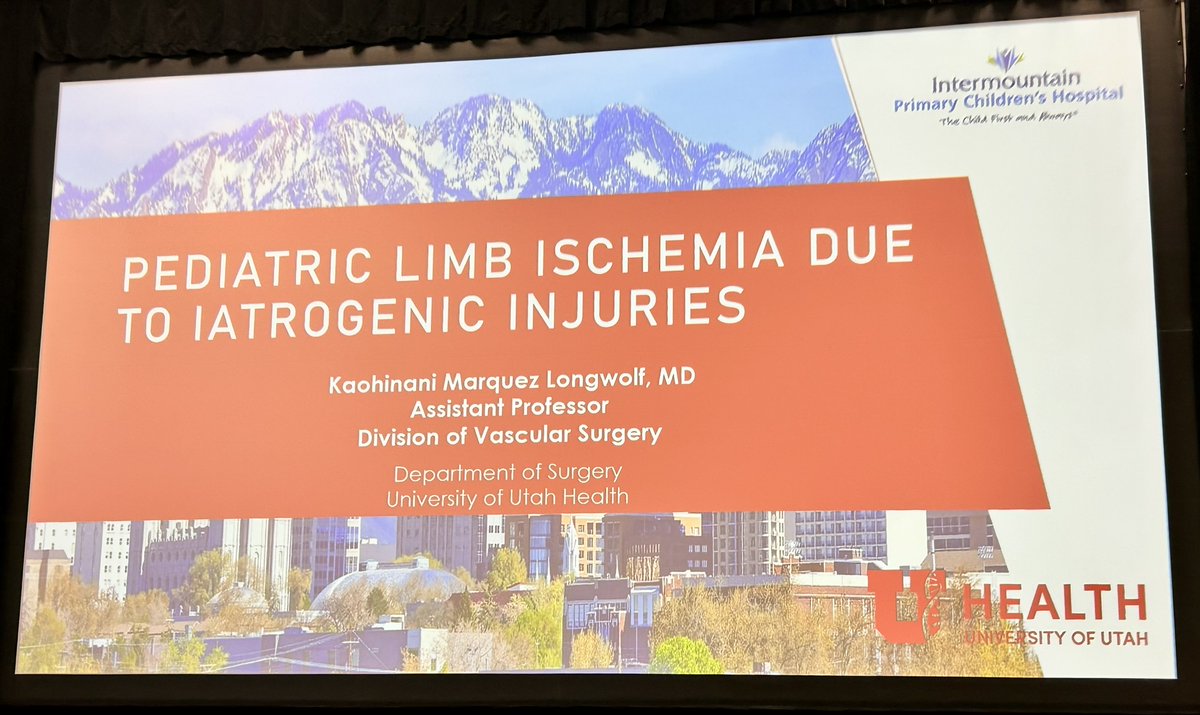 University of Utah Vascular Surgery (@uofuvascular) on Twitter photo Dr. Nani Longwolf presented Pediatric Limb Ischemia Due to Iatrogenic Injuries at #VAM25 . She is also directing our new Pediatric Vascular Surgery Program. 👏👏👏 <a href="/UofUSurgery/">UofUSurgery</a> <a href="/VascularSVS/">Vascular SVS</a> Dr. Nani Longwolf presented Pediatric Limb Ischemia Due to Iatrogenic Injuries at #VAM25 . She is also directing our new Pediatric Vascular Surgery Program. 👏👏👏 <a href="/UofUSurgery/">UofUSurgery</a> <a href="/VascularSVS/">Vascular SVS</a>