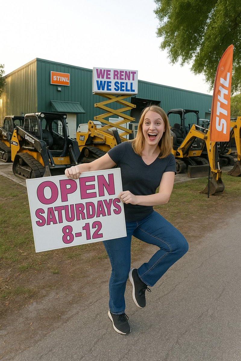 AmprideStore's tweet image. 📷 Open Saturday 8-Noon. Stop by American Pride Rental Equipment And Sales for your last minute equipment rental needs, Stihl Power Equipment including Bars &amp;amp; Chains and anything else you need. 4420 McIntosh Rd, Sarasota 941-706-3392
#opensaturday #AmericanPride #WeRentWeSell