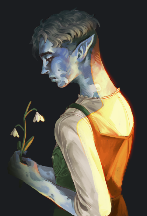 Julnites's tweet photo. A painterly Lucy in (belated) honor of the @HeyGirlieGame being out and @thelongestwalk's wonderful sprite work 🌱☀️ https://t.co/2layBjxhOd