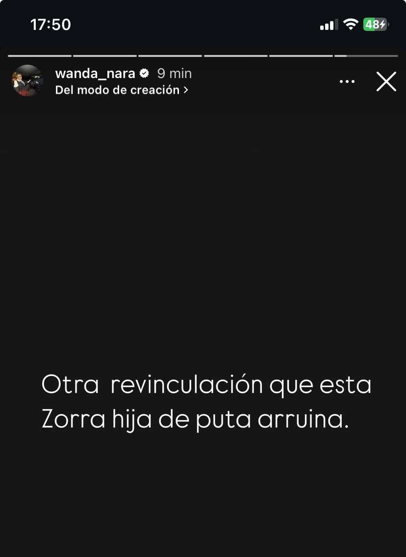 Not Wanda Nara reversionando el “otra familia mas que te cargaste por zorra”. SIN PIEDAD, WANDA, TENÉS EL PERMISO DE LA FAVELA Y TODA LA ARGENTINA!