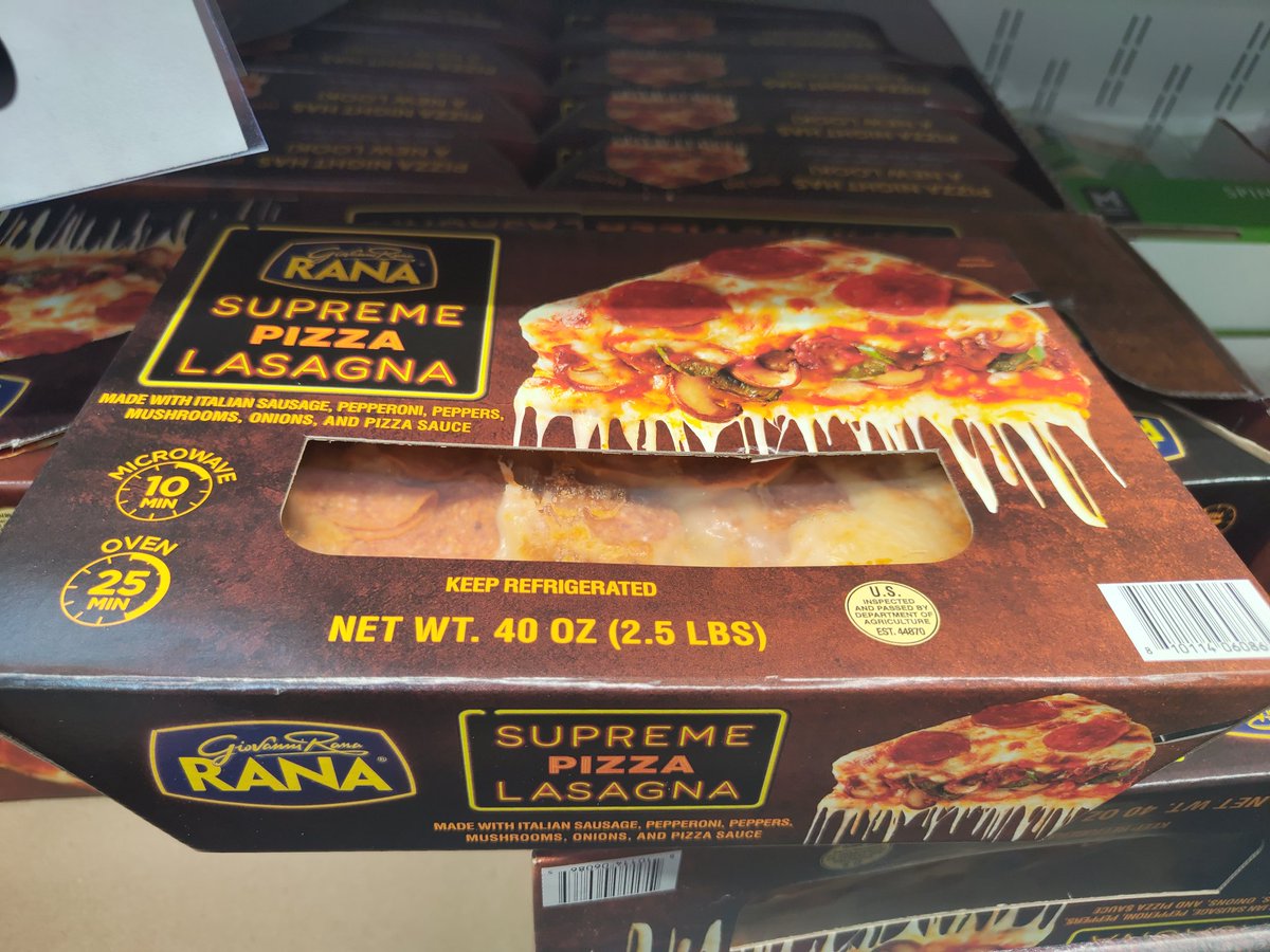 У Америке само најздравија рана. 
Лазања од пице.