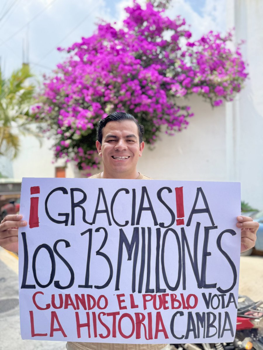 Gracias, México. 🇲🇽 

El pueblo votó por el nuevo poder judícial.

13 millones hicimos  historia.❤️

Hoy comienza una nueva era:

justicia para todas y todos, democracia sin reservas.🫶🏻