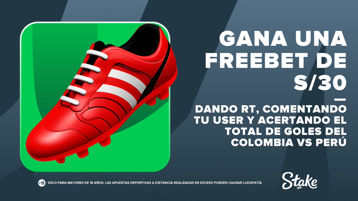 PeruStake's tweet photo. #COLvsPER por #Eliminatorias 🏆
Estamos seguros que en cualquier momento se abre el marcador 🔥
Por eso, regalaremos una FREEBET de S/30 💸 a un Staker aleatorio que de RT, comente su user y acierte el total de goles del partido ⚽️
Apuesta aquí: https://t.co/a1SpTVH5dn https://t.co/aANr72atk9