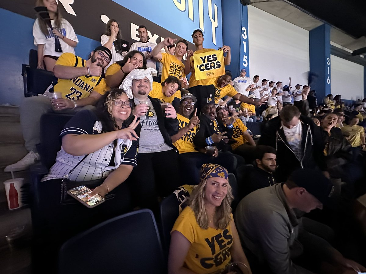 Andrew Chernoff - WISH-TV (@adchernoff) on Twitter photo How awesome is this?! <a href="/PacersSportsEnt/">Pacers Sports & Entertainment</a> full-time employees got the chance to watch their <a href="/Pacers/">Indiana Pacers</a> play in the NBA Finals last night in OKC.
PS&E CEO Mel Raines talks about it coming up at 5 pm on <a href="/WISHNews8/">WISH-TV News</a>.
#YesCers | #NBAFinals How awesome is this?! <a href="/PacersSportsEnt/">Pacers Sports & Entertainment</a> full-time employees got the chance to watch their <a href="/Pacers/">Indiana Pacers</a> play in the NBA Finals last night in OKC.
PS&E CEO Mel Raines talks about it coming up at 5 pm on <a href="/WISHNews8/">WISH-TV News</a>.
#YesCers | #NBAFinals