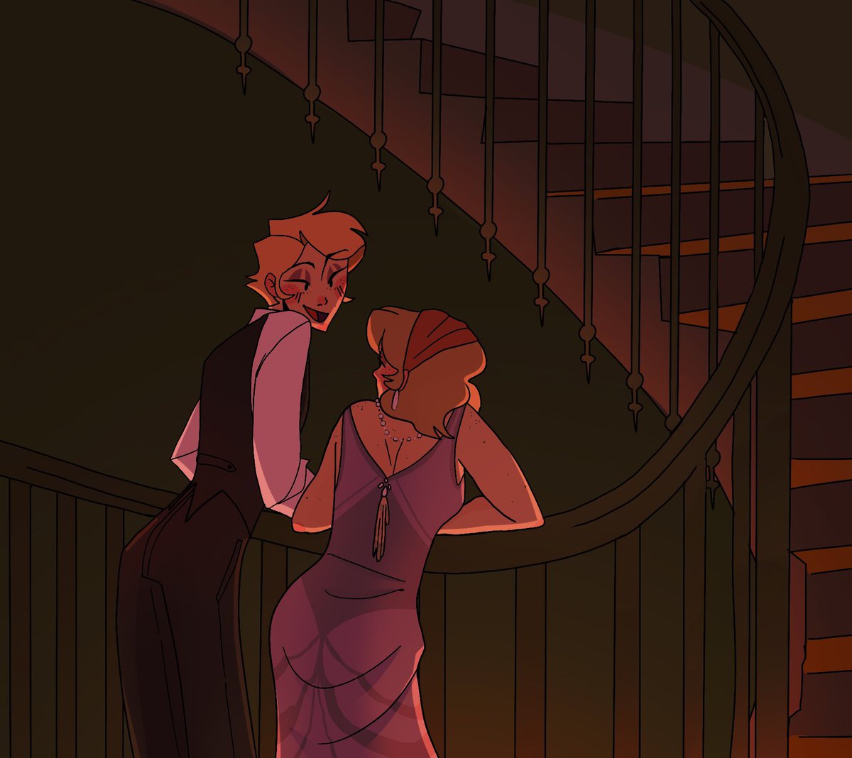 「Twins! Hiding from party downstairs #haz」|dweeblleのイラスト