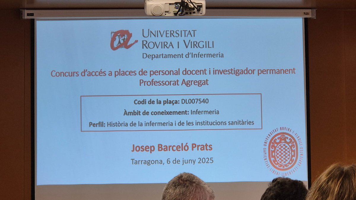 jbarceloprats's tweet image. Avui he superat el concurs per accedir a una plaça de professor agregat al Departament d&apos;Infermeria de la @universitatURV. Molt agraït a totes les persones que m&apos;han acompanyat durant l&apos;acte de defensa i feliç per haver aconseguit l&apos;objectiu.
