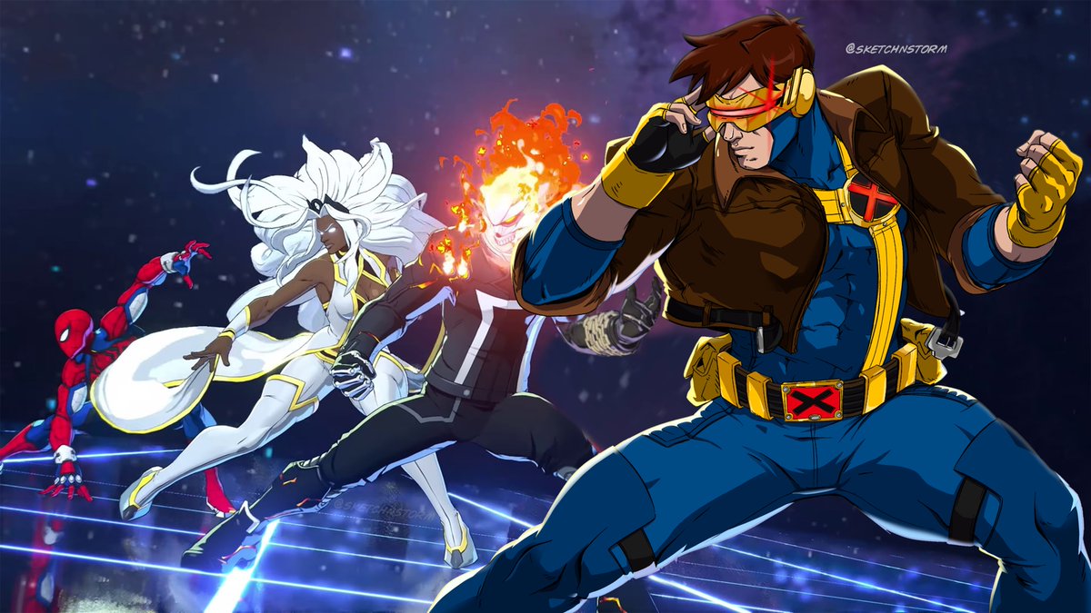 sketchnstorm's tweet photo. To me, my X-Men #Cyclops  #MarvelTokonFightingSouls https://t.co/3ECzbFJTuf