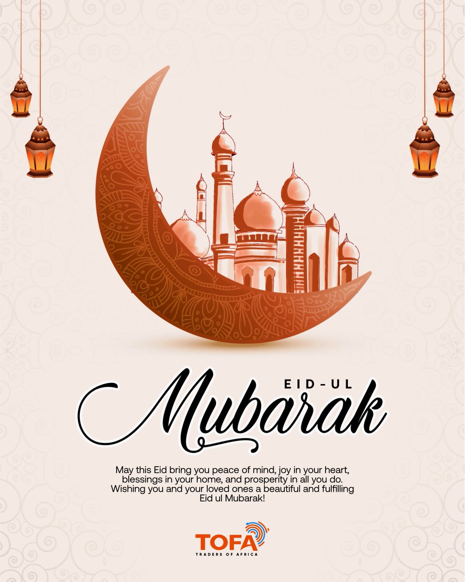 tofadotcom's tweet image. TOFA wishes a Happy Eid ul Mubarak to all our amazing clients, investors, and everyone celebrating!
May this season bring peace, prosperity, and blessings to you and your loved ones. 🌙💫
#EidMubarak #TOFA #Gratitude #Celebration