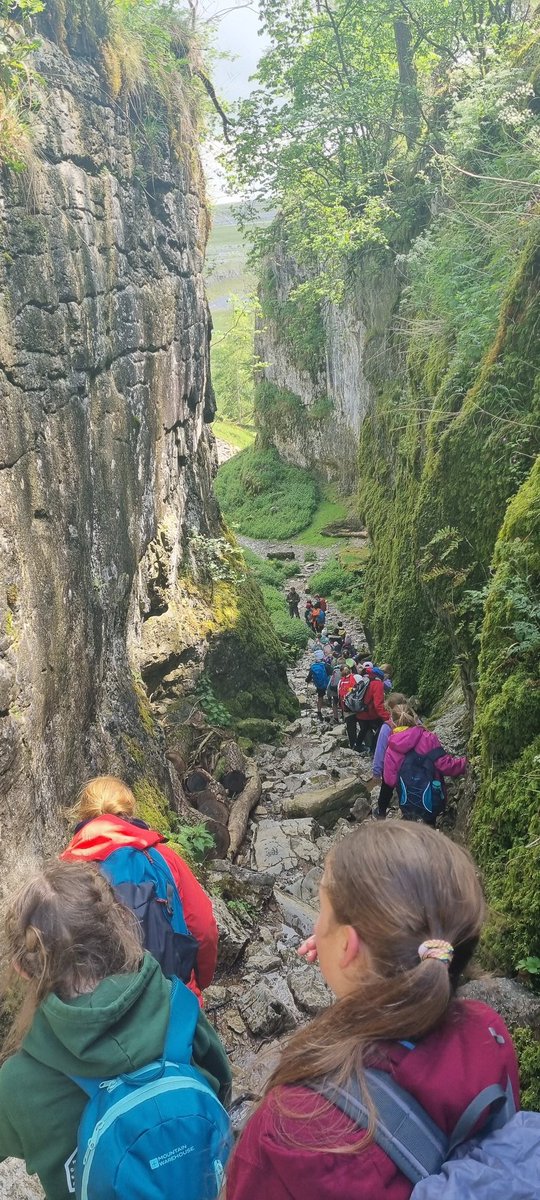 HelenEmmett21's tweet photo. Wow Year 6 @ScarColl! Well done for completing the Yorkshire Three Peaks over the last three days! There was some great Geography to see and to teach them about along the way too! #limestonescenery #ks2 #Geography #NationalFestivalofFieldwork https://t.co/dMC2cn3rrq