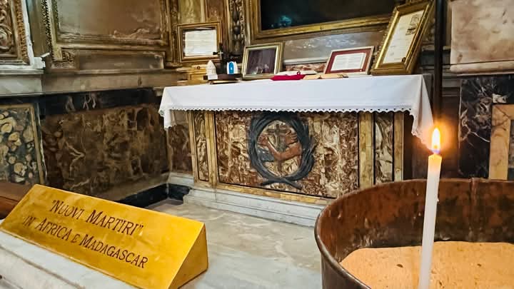 The basilica of Saint Bartholomew on the island of the tiber river in Rome, entrusted to the Community of Sant'Egidio  Is a Sanctuary that houses the reliques of the martyrs of the 20th century. In here, lays the personal Bible of our brother 𝐅𝐥𝐨𝐫𝐢𝐛𝐞𝐫𝐭.