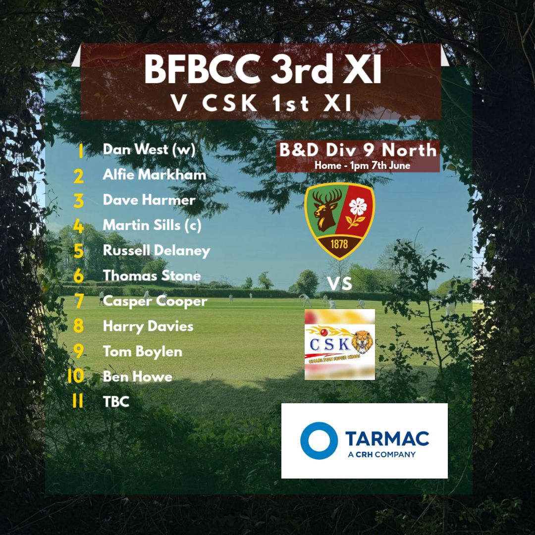 Backwell Flax Bourton CC (@bfbcc) on Twitter photo Will the sun shine? Who will be the first in with “is the game on?” <a href="/BFBCC/">Backwell Flax Bourton CC</a> teams for the weekend fixtures
1st XI v <a href="/FrenchayCC/">Frenchay CC</a>
2nd XI v Old Caths
3rd XI v. CSK
#GoWell
#UptheFlax Will the sun shine? Who will be the first in with “is the game on?” <a href="/BFBCC/">Backwell Flax Bourton CC</a> teams for the weekend fixtures
1st XI v <a href="/FrenchayCC/">Frenchay CC</a>
2nd XI v Old Caths
3rd XI v. CSK
#GoWell
#UptheFlax