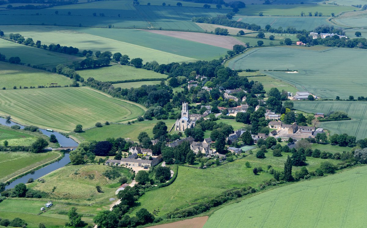 Fotheringhay aerial image - motte &amp; bailey castle earthworks close to the River Nene in Northants. The place of Mary Queen of Scots final imprisonment &amp; execution in 1587 #Fotheringhay #Castle #aerial #image #Northamptonshire #AerialPhotography