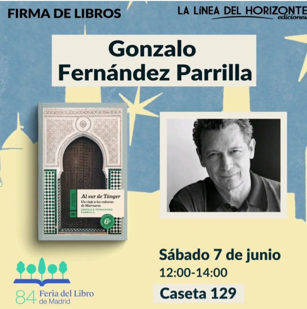 Sergio Vega (@sergioenbucle) on Twitter photo En unas horas, <a href="/diyalna/">Gonzalo Fernández Parrilla</a> estará firmando en la <a href="/FLMadrid/">Feria del Libro de Madrid</a> su libro. Plan de sábado imprescindible. Es un libro mundo mágico.
👇 En unas horas, <a href="/diyalna/">Gonzalo Fernández Parrilla</a> estará firmando en la <a href="/FLMadrid/">Feria del Libro de Madrid</a> su libro. Plan de sábado imprescindible. Es un libro mundo mágico.
👇