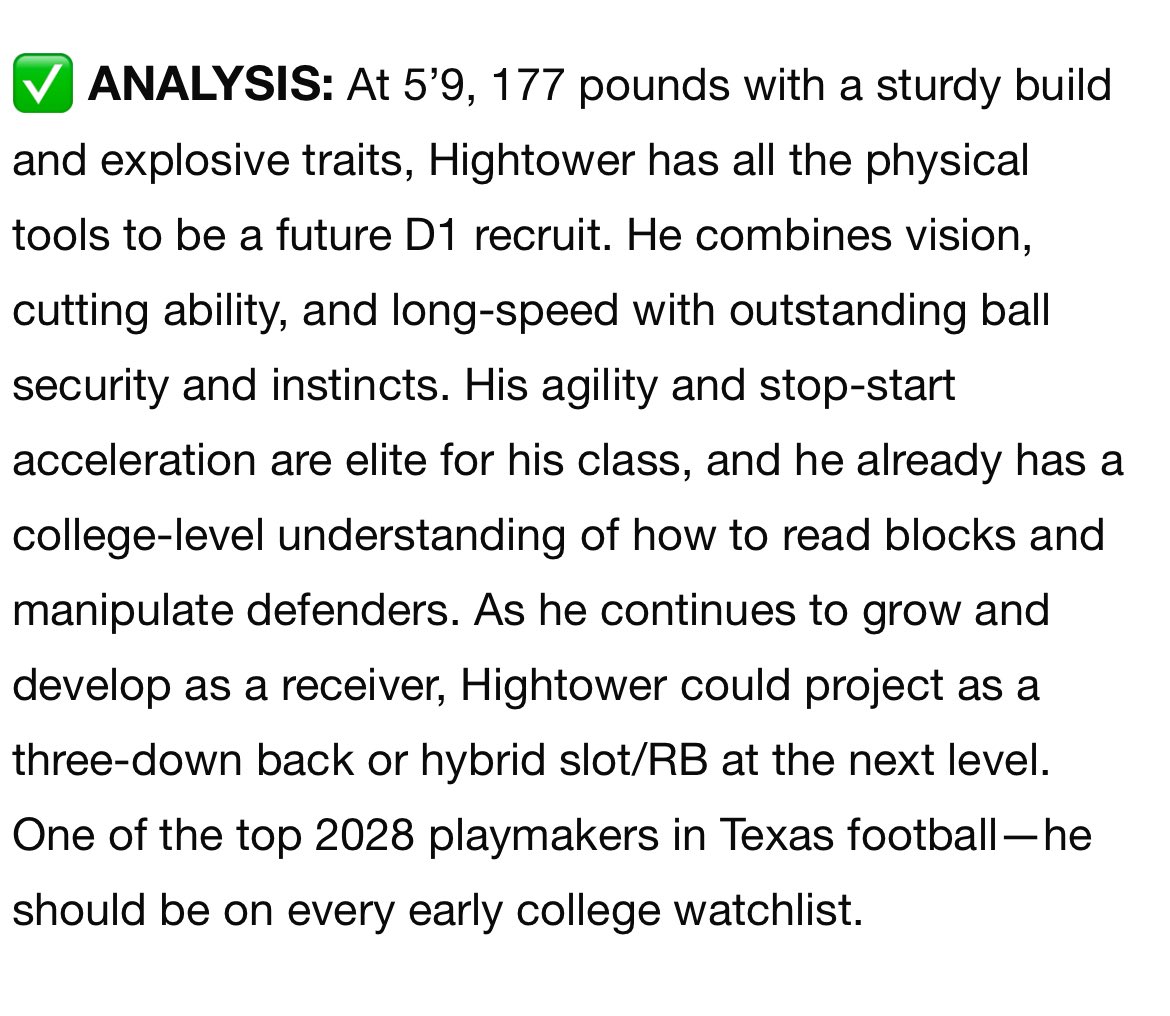 Jordan Hightower Jr (@jordanhighjr) on Twitter photo Thank you for the article <a href="/sixstarfootball/">Six Star Football | PLUS+</a> I truly appreciate the recognition!
This is only the beginning of what’s to come.
<a href="/Coach_DJones/">Coach DJ™</a> <a href="/2MGE_/">𝟚𝕄 𝔾𝕣𝕚𝕕𝕚𝕣𝕠𝕟 𝔼𝕧𝕒𝕝𝕦𝕒𝕥𝕚𝕠𝕟𝕤</a> <a href="/bench424nmore/">Mark Gibson</a> <a href="/JButler_210/">Josh Butler</a> <a href="/Marchen44/">On Da Marc Sports🏈</a> <a href="/CoachHill_7/">stephen.hill</a> <a href="/Josh_Gonzales2/">Josh Gonzales</a> <a href="/mikeymarquardt/">Mike Marquardt</a> <a href="/CoachNealy/">Barrick Nealy</a> <a href="/CoachDDudley/">Dallas Dudley</a> <a href="/CoachJMoses/">Jeremy Moses</a> Thank you for the article <a href="/sixstarfootball/">Six Star Football | PLUS+</a> I truly appreciate the recognition!
This is only the beginning of what’s to come.
<a href="/Coach_DJones/">Coach DJ™</a> <a href="/2MGE_/">𝟚𝕄 𝔾𝕣𝕚𝕕𝕚𝕣𝕠𝕟 𝔼𝕧𝕒𝕝𝕦𝕒𝕥𝕚𝕠𝕟𝕤</a> <a href="/bench424nmore/">Mark Gibson</a> <a href="/JButler_210/">Josh Butler</a> <a href="/Marchen44/">On Da Marc Sports🏈</a> <a href="/CoachHill_7/">stephen.hill</a> <a href="/Josh_Gonzales2/">Josh Gonzales</a> <a href="/mikeymarquardt/">Mike Marquardt</a> <a href="/CoachNealy/">Barrick Nealy</a> <a href="/CoachDDudley/">Dallas Dudley</a> <a href="/CoachJMoses/">Jeremy Moses</a>