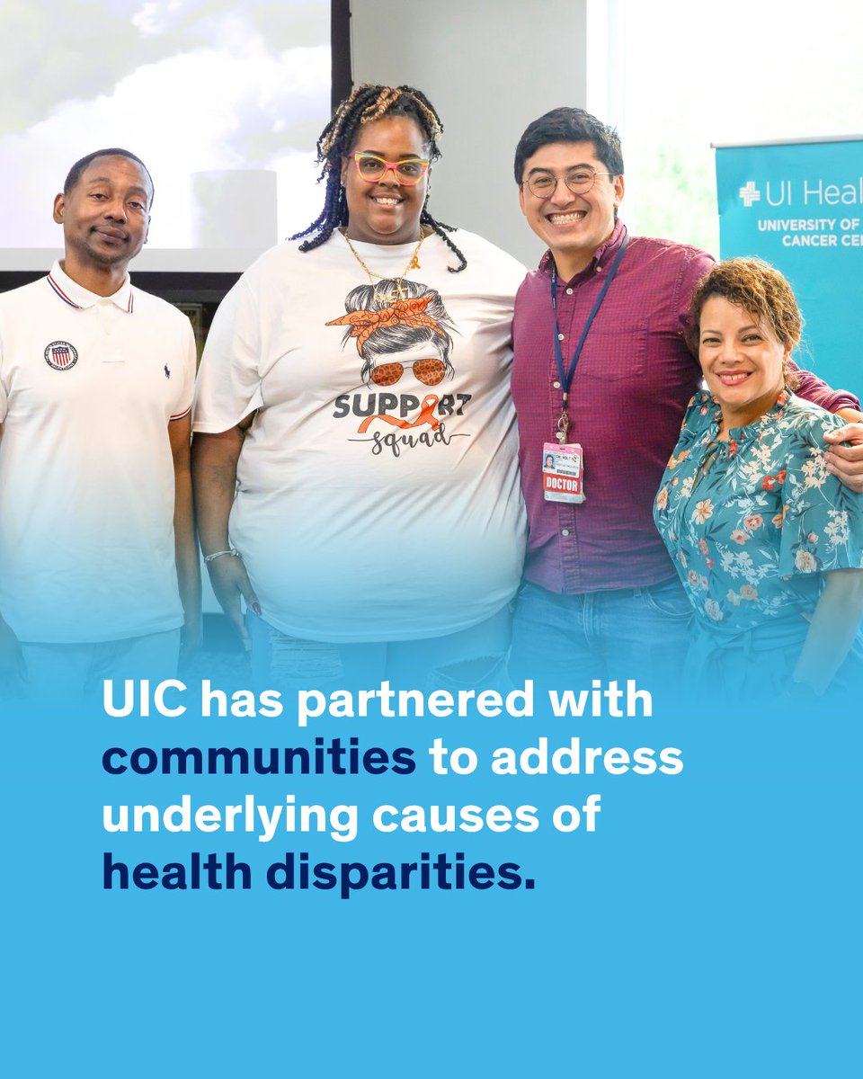 UIC_Alumni's tweet image. At UIC, we are redefining what health care means by community-first implementations like cooking classes for hypertension, housing support and more because health starts far beyond the clinic. loom.ly/ffv7AlQ
#UICProud #UIHealth #UICImpact #UICPublicHealth #UICExcellence