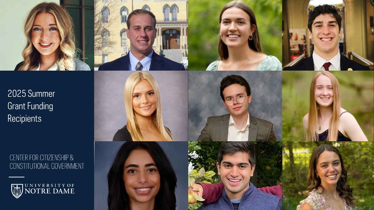 NDConStudies's tweet image. We are pleased to provide funding to a number of our students in support of their summer internships and research opportunities. Learn more about our grant recipients and their professional development in our latest writeup:
constudies.nd.edu/events-news/ne…
