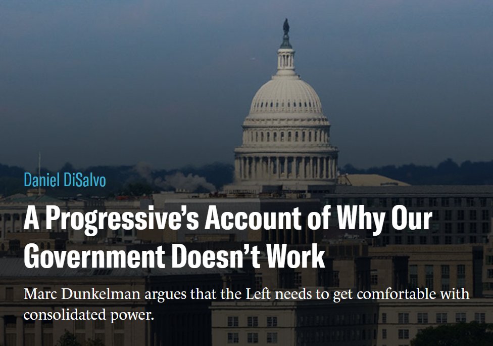 In “Why Nothing Works,” Marc Dunkelman argues that progressives bear responsibility for the governmental sclerosis afflicting modern America. Read <a href="/DiSalvoCCNY/">Daniel DiSalvo</a>’s review: