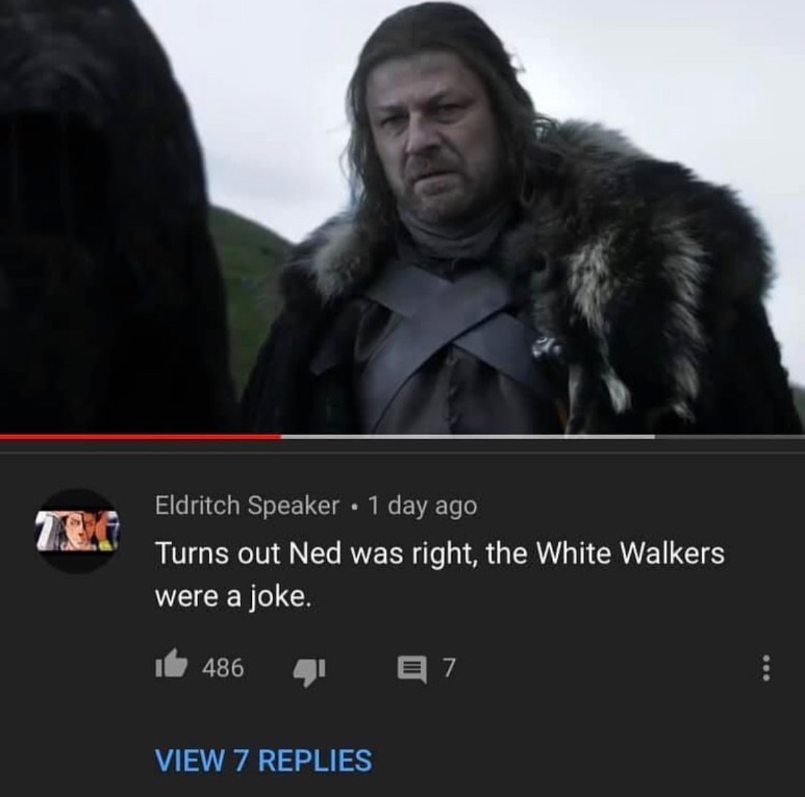 Ned predicted season 8 from the start…
