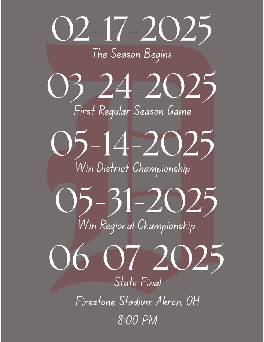 🌪️🥎 State Final 🥎🌪️
 Time to play for a Championship 🏆 

🗓️ Saturday 6/7
🏟️ Firestone Stadium, Akron 
🕗 8 PM
🎟️ ohsaa.org/tickets
🔊 WTUZ BIG Z Sports 99.9 FM (Live)
💻 WTUZ BIG Z Sports YouTube (tape delay)

Go Dover! Beat Springfield!