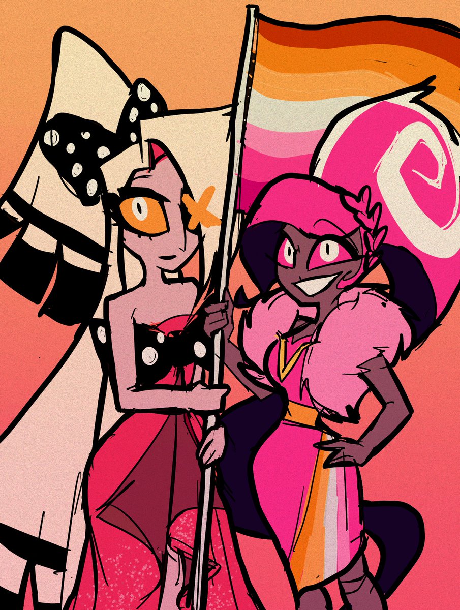 Pride Month🧡🤍🩷

#HazbinHotelVaggie
#HazbinHotelVelvette
#Lesbian #LGBT