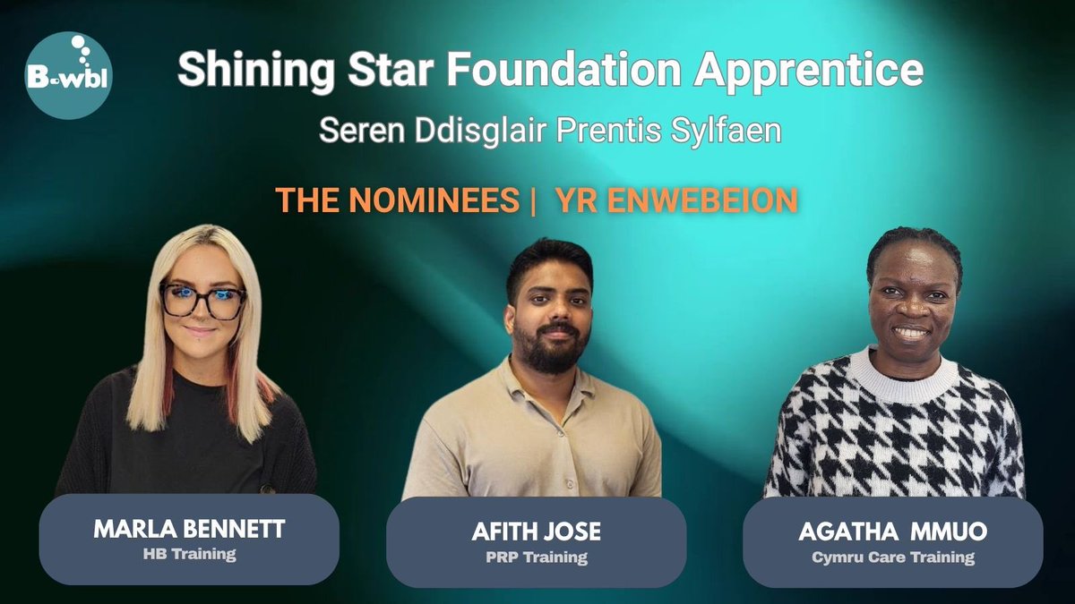 Seren Ddisglair Prentis Sylfaen

A’r enwebeion yw… 🥁

Shining Star Foundation Apprentice

And the nominees are…🥁