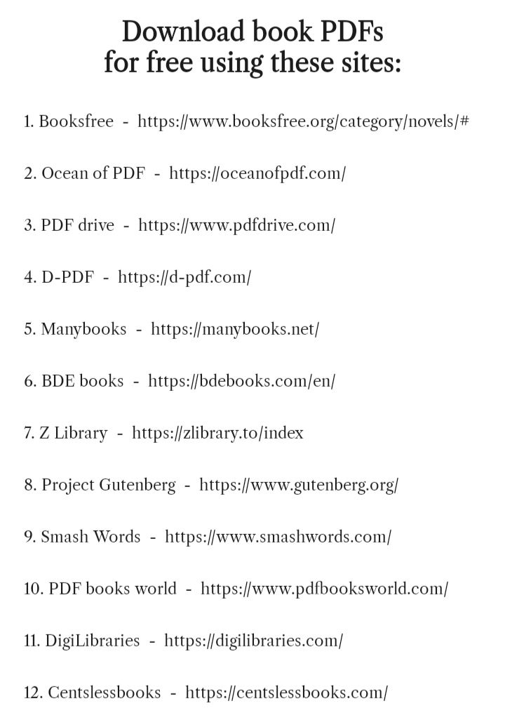 Download book PDFs for free using these sites