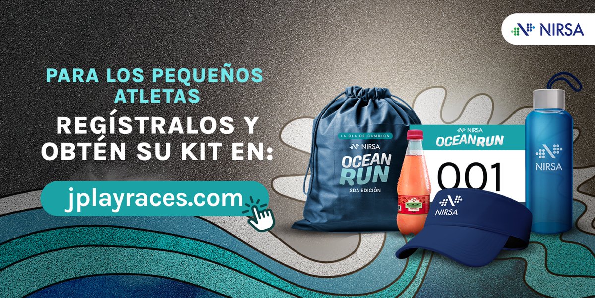 👧👦 ¡Los niños también corren en la #NIRSAOceanRun!
Su kit incluye visera, mochila, tomatodo, bebida y número.
🌊 Una experiencia divertida con propósito.

Inscríbelos aquí 👉NIRSA OCEAN RUN 2025 – JPlayRaces: Organizadores y Cronometristas Tecnológicos de eventos Deportivos