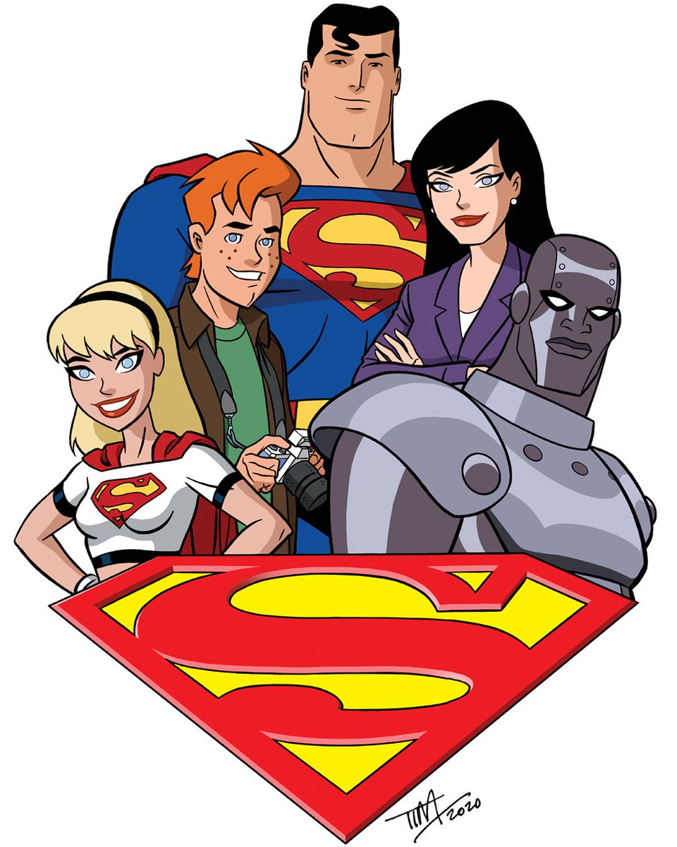 SupAnimatedPod's tweet photo. Amazing artwork by #TimLevins with our hero's from Superman: The Animated Series #Superman    #LoisLane #JimmyOlsen #Supergirl #Steel https://t.co/bIBhuw02Oe