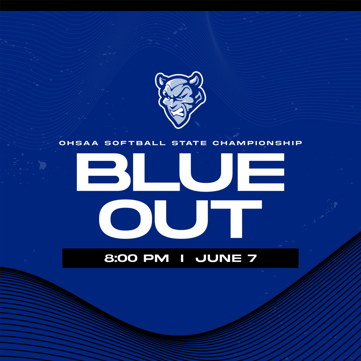✨🔵Tomorrow's Softball State Championship Game will be a BLUE OUT 🔵✨