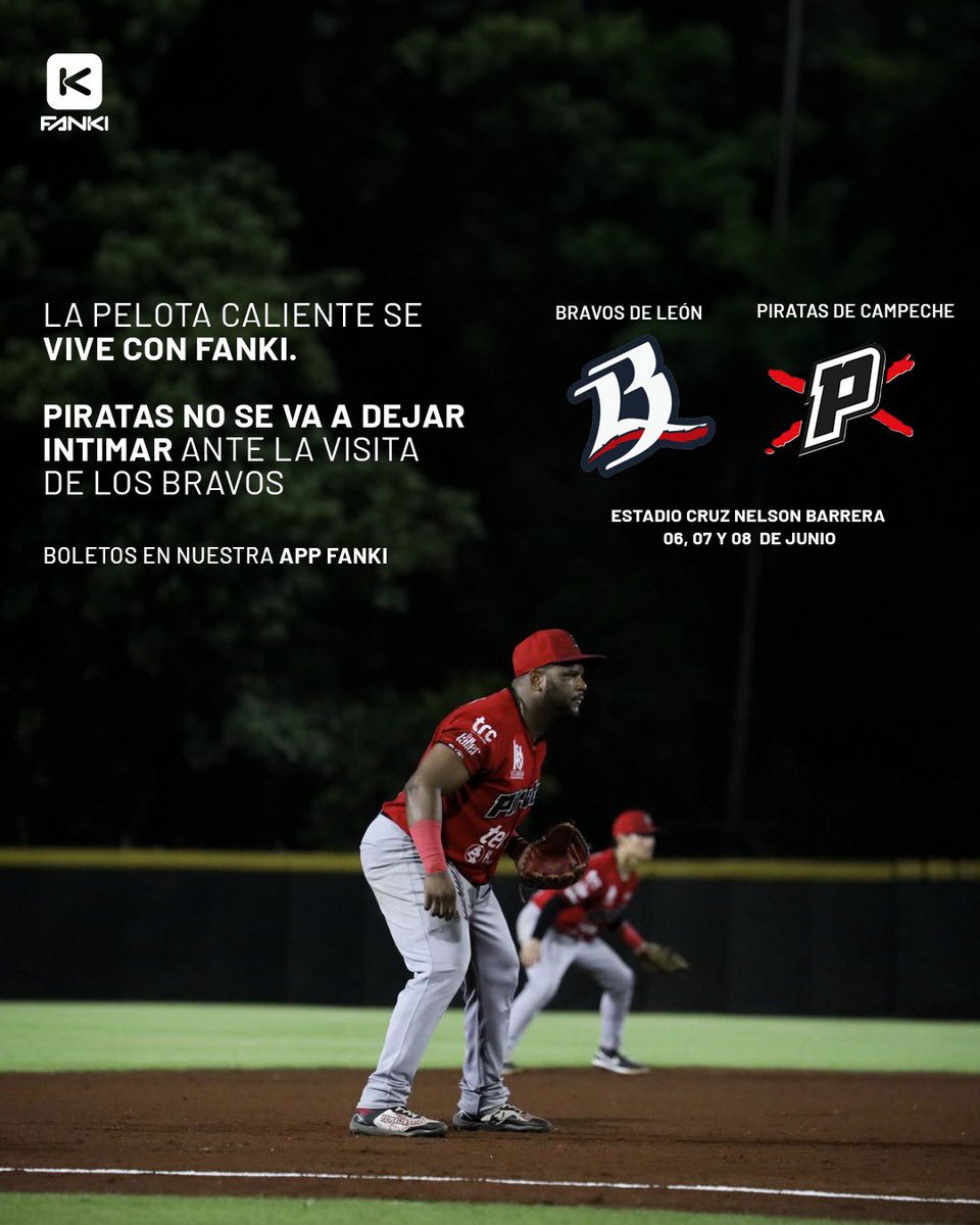 ¡𝐔𝐧 𝐧𝐮𝐞𝐯𝐨 𝐩𝐮𝐥𝐬𝐨 𝐜𝐨𝐧𝐭𝐫𝐚 𝐋𝐨𝐬 𝐁𝐫𝐚𝐯𝐨𝐬! 💪👊

Medimos fuerzas contra el equipo de León. Se nos viene una serie de infarto y tu no te la puedes perder ⚾🏴‍☠️

Los Fankis estamos listos, los boletos ya los puedes conseguir en nuestra app 🏟️

#FankiMiLlave🔑