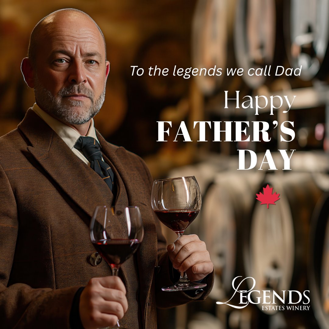 To the legends we call Dad, Happy Father's Day! 🥂

🍷Store Hours
Monday, Friday &amp; Sunday 11 am – 4 pm
Saturday 10 am – 4 pm
Otherwise by appointment 

Contact us
🗺️4888 Ontario ST, North Beamsville, ON L0R 1B3
☎️905-563-6500
📩events@legendsestates.com
💻legendsestates.com