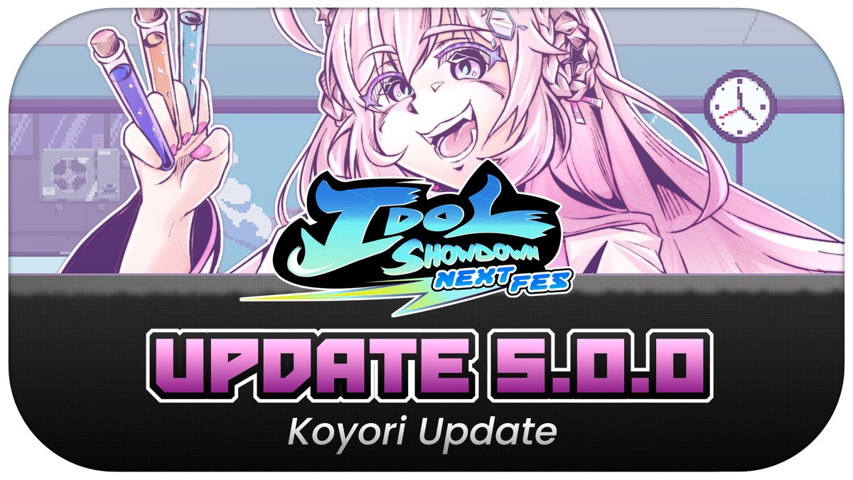 IdolShowdown's tweet image. Time to hit the lab with Koyori, now!
実験！実験！実験だ！！

Patch notes/パッチノート: store.steampowered.com/news/app/17420…

#IdolShowdown #こよりすけっち #hololive #ホロライブ
