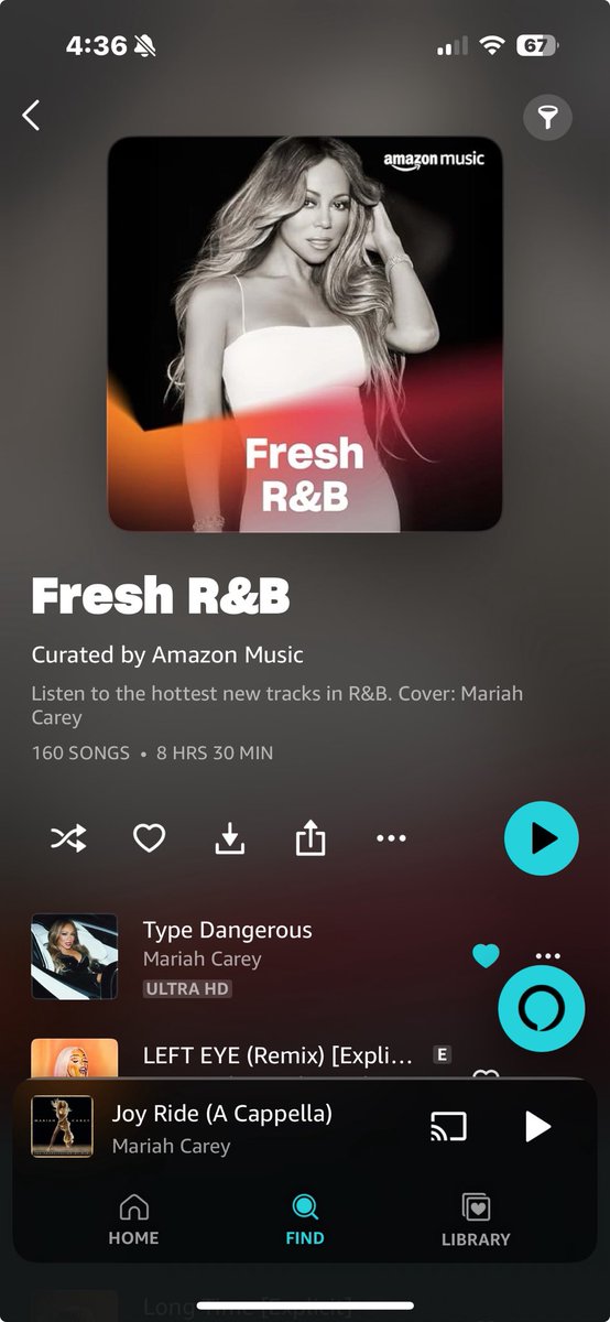 .⁦<a href="/amazonmusic/">Amazon Music</a>⁩ hottest R&amp;B playlist has #TypeDangerous at the top of the list! ⁦<a href="/MariahCarey/">Mariah Carey</a>⁩ mariahhhh