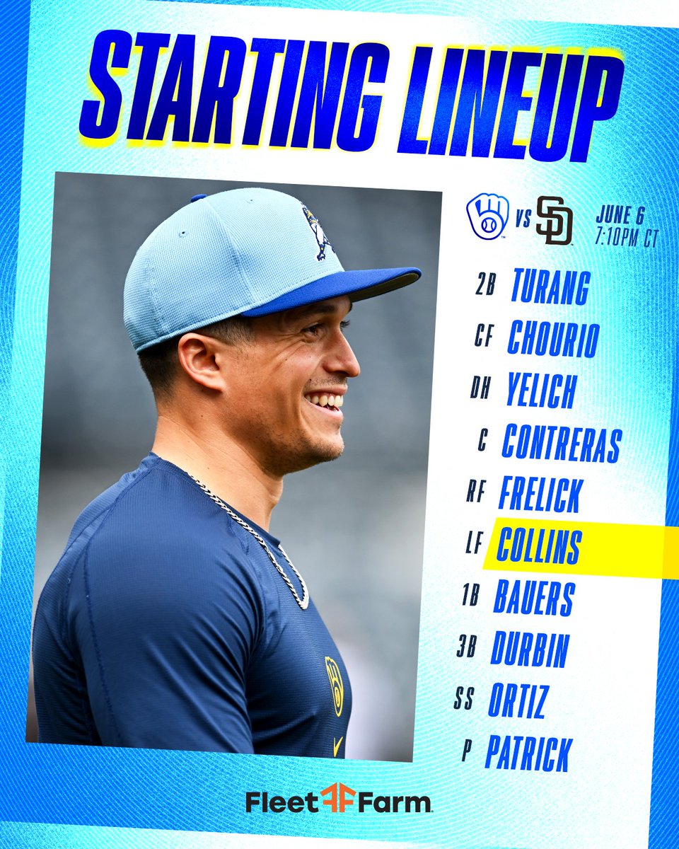 Milwaukee Brewers (@brewers) on Twitter photo Huge series to start a 10-game homestand
📺: <a href="/FanDuelSN_WI/">FanDuel Sports Network Wisconsin</a>
📻: <a href="/620wtmj/">620 WTMJ</a>
#ThisIsMyCrew x <a href="/fleet_farm/">Fleet Farm</a> Huge series to start a 10-game homestand
📺: <a href="/FanDuelSN_WI/">FanDuel Sports Network Wisconsin</a>
📻: <a href="/620wtmj/">620 WTMJ</a>
#ThisIsMyCrew x <a href="/fleet_farm/">Fleet Farm</a>