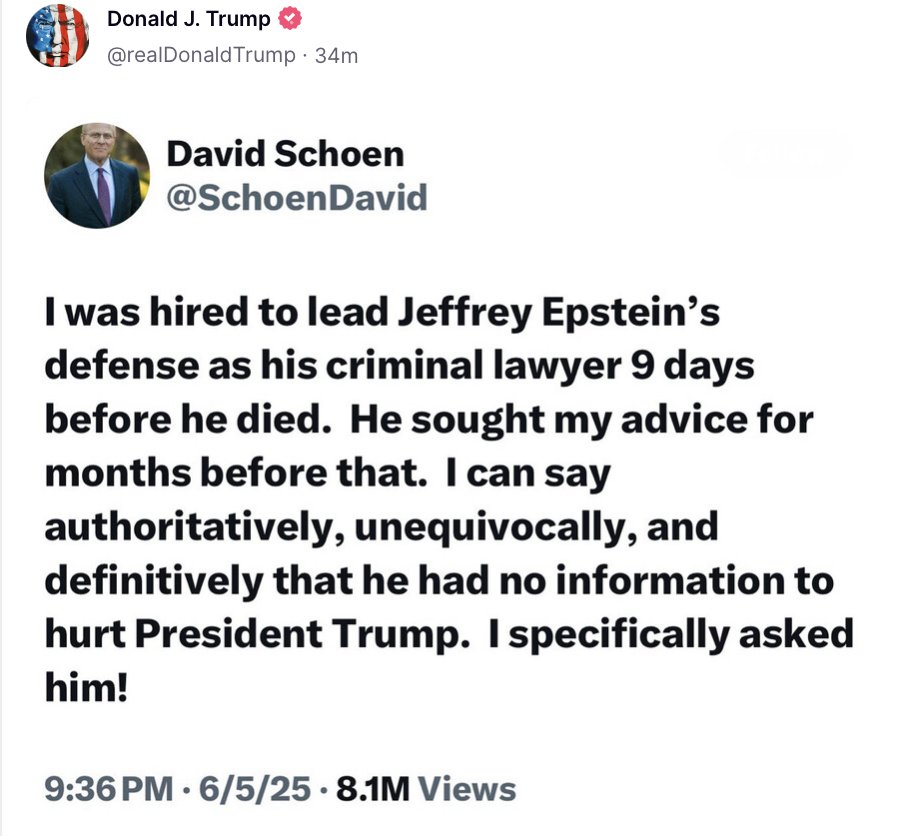 Donald Trump just posted this, in VERY BOLD font, on his Truth Social website. Someone is nervous.