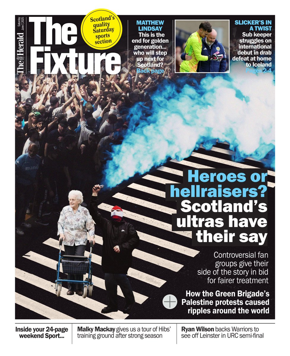 Matthew Johnston (@mtthwjhnstn) on Twitter photo The third edition of The Fixture is out in tomorrow's <a href="/heraldscotland/">The Herald</a> 🏴
...and it's a Scottish Ultras special, as the controversial fan groups come together to tell their side of the story. There's also exclusives with Malky Mackay, Ryan Wilson, Scott Allan and much, much more. The third edition of The Fixture is out in tomorrow's <a href="/heraldscotland/">The Herald</a> 🏴
...and it's a Scottish Ultras special, as the controversial fan groups come together to tell their side of the story. There's also exclusives with Malky Mackay, Ryan Wilson, Scott Allan and much, much more.