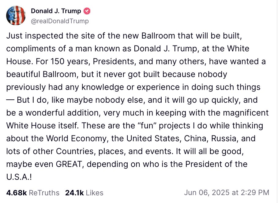 Now Donald Trump plans to permanently alter the White House for absolutely NO REASON.