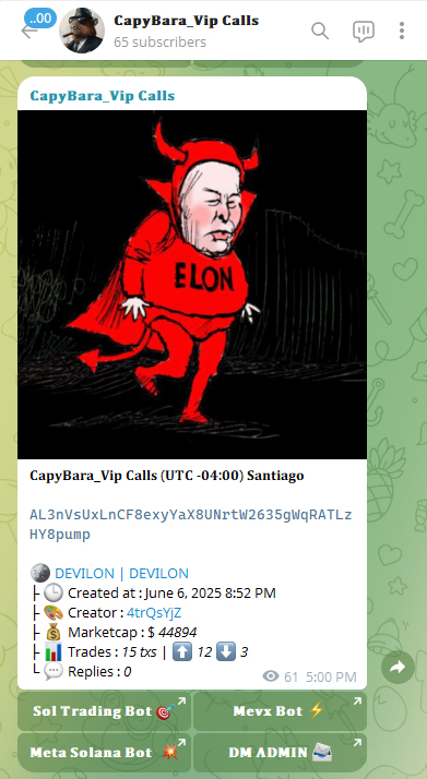 ShibaCrypto2316's tweet photo. $DEVILON / $SOL
Ca :
AL3nVsUxLnCF8exyYaX8UNrtW2635gWqRATLzHY8pump
ALpha Channel Call:https://t.co/T9EJBAXHun
#memecoin #DEVILON https://t.co/Z7pW4r03rP