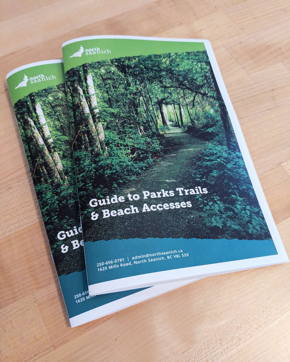 🌳 We've restocked these awesome guides to #NorthSaanich Parks, Trails, and Beach Accesses! 

👉 Pick up a free copy at Municipal Hall, 1620 Mills Rd, North Saanich.

Or view a digital copy on our website at northsaanich.ca/your-community…