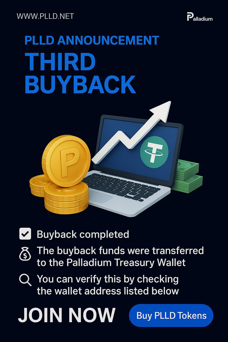 🚨 PLLD 3rd Buyback Announcement 🚨

We’re proud to announce that the 3rd official buyback of PLLD is now completed.
This marks another step forward in our commitment to the project and to everyone walking this path with us.

Each buyback is more than a transaction — it’s a clear