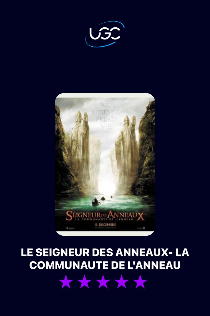 sakels's tweet image. Je viens de noter le film LE SEIGNEUR DES ANNEAUX- LA COMMUNAUTE DE L'ANNEAU avec une note de 5 étoiles. Tu peux en savoir plus sur le film ici : ugc.fr/film_4427.html