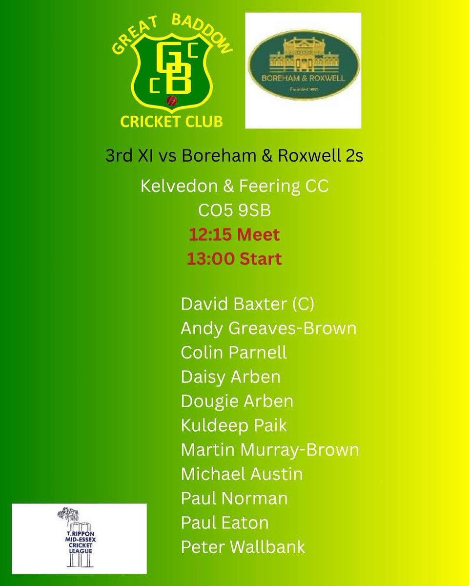 Great Baddow CC (@_gbcc) on Twitter photo 