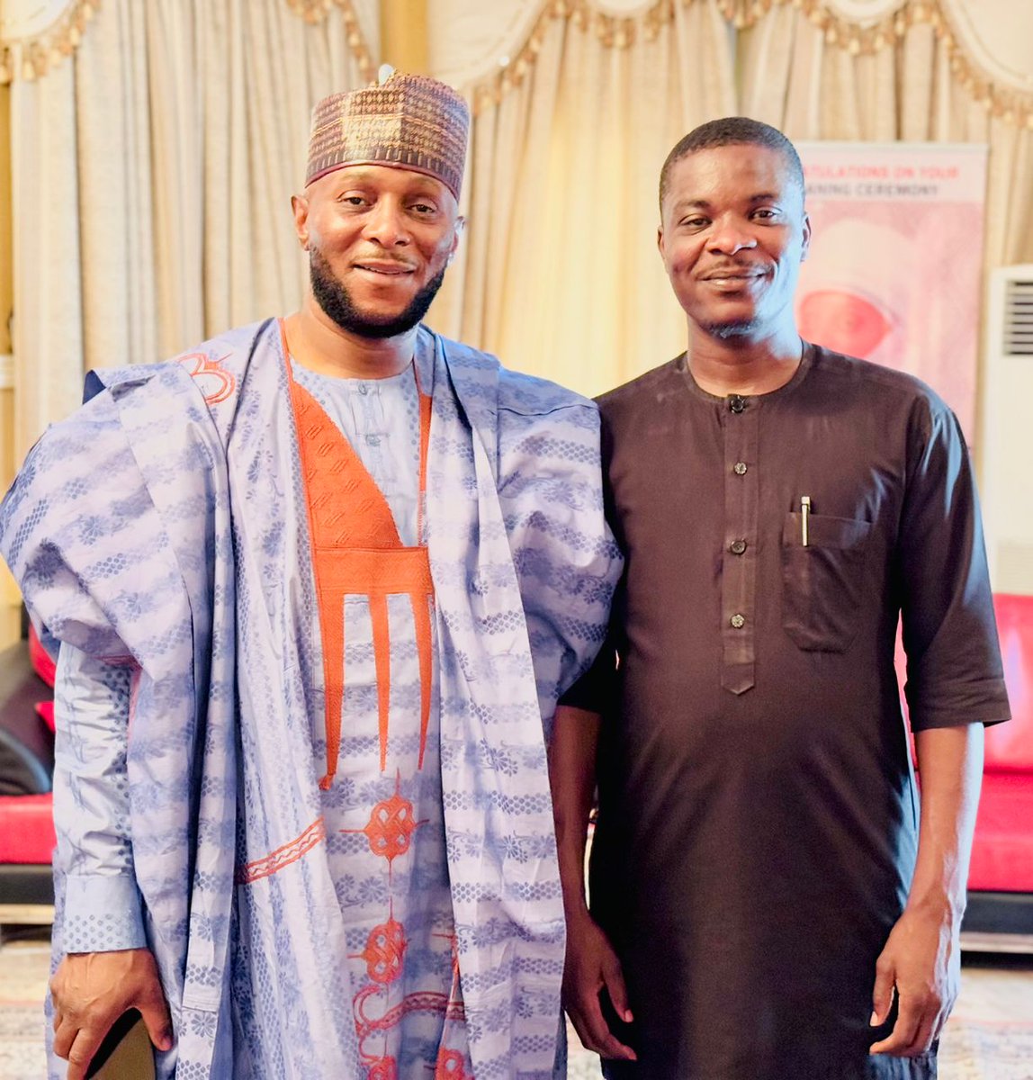 Earlier today, I joined H.E. Governor Ahmadu Umaru Fintiri, members of the State Executive Council, and other dignitaries for Eid prayers at Agga Jumu’at Mosque, Jimeta.

Afterwards, in the spirit of the celebration, I stood for a picture with a few of my domestic staff—sharing